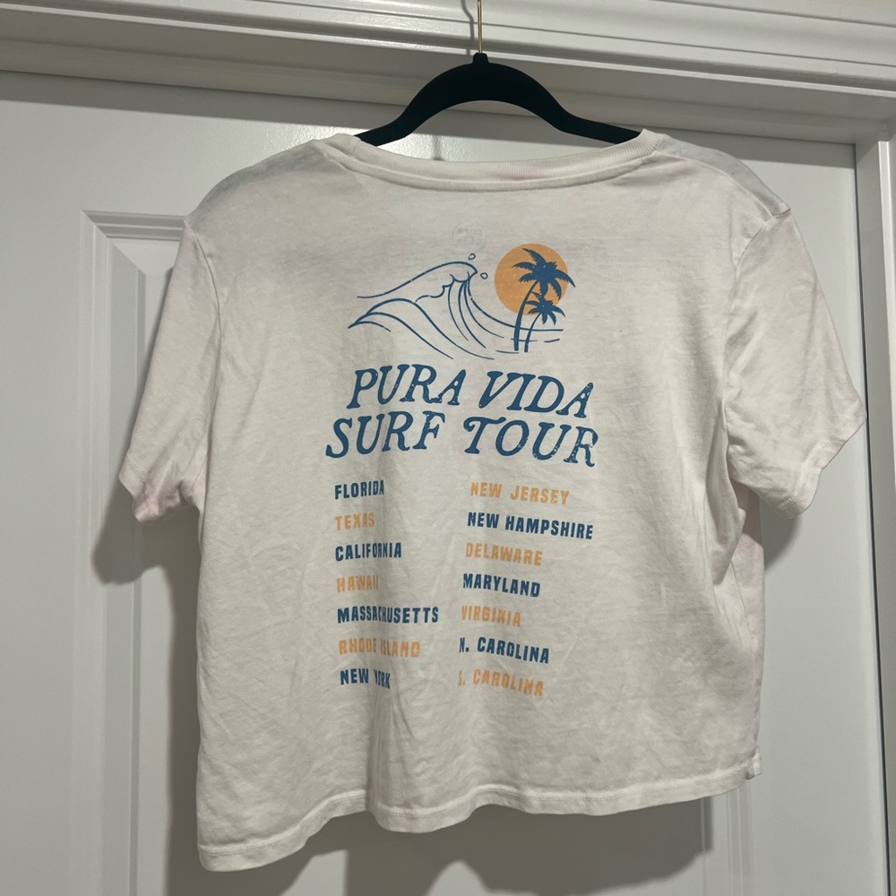 Pura Vida Surf Tour Cropped Tee